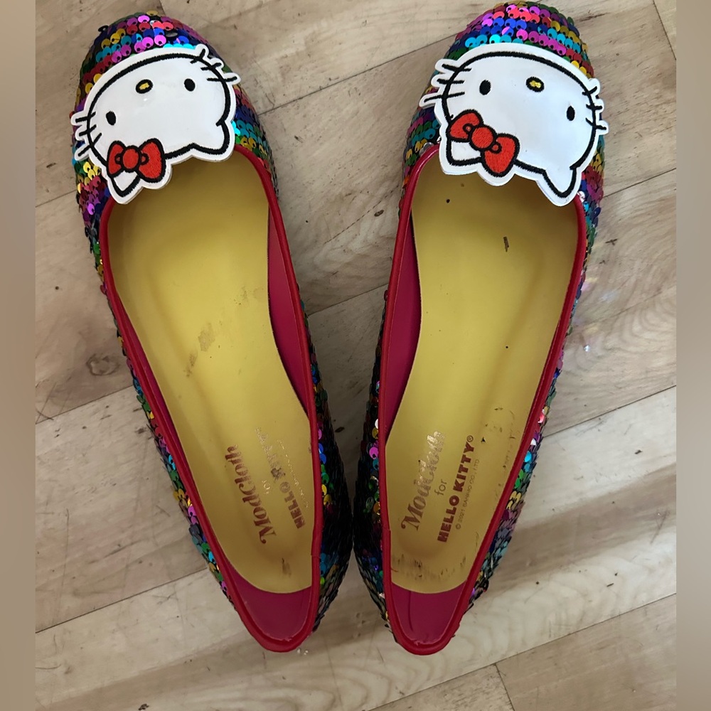 ModCloth X Hello Kitty Sweetly Sequined Flats US 10